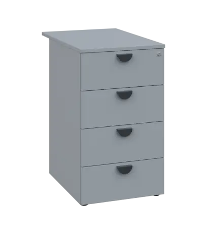 TKC - 71 kontejner přístavný, 4-zásuvkový, deska 18 mm, centrální zámek, šedá TKC - 71 kontejner přístavný, 4-zásuvkový, deska 18 mm, centrální zámek, šedá